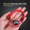 Car 3 In 1 USB Type-C Ports Fast Charger Power Data Cable For Jeep Grand Cherokee Wrangler JK Gladiator Compass Renegade Patriot ALX1