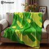 Green Geometric Ultra Soft Sherpa Fleece Blanket Fluffy Warm Halloween Cozy Throw for Sofa Couch Bedroom Gift All Season