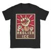 Abolish ICE Men T Shirt  Vintage Tees Short Sleeve Round Collar TShirt Pure Cotton 4XL 5XL Clothes