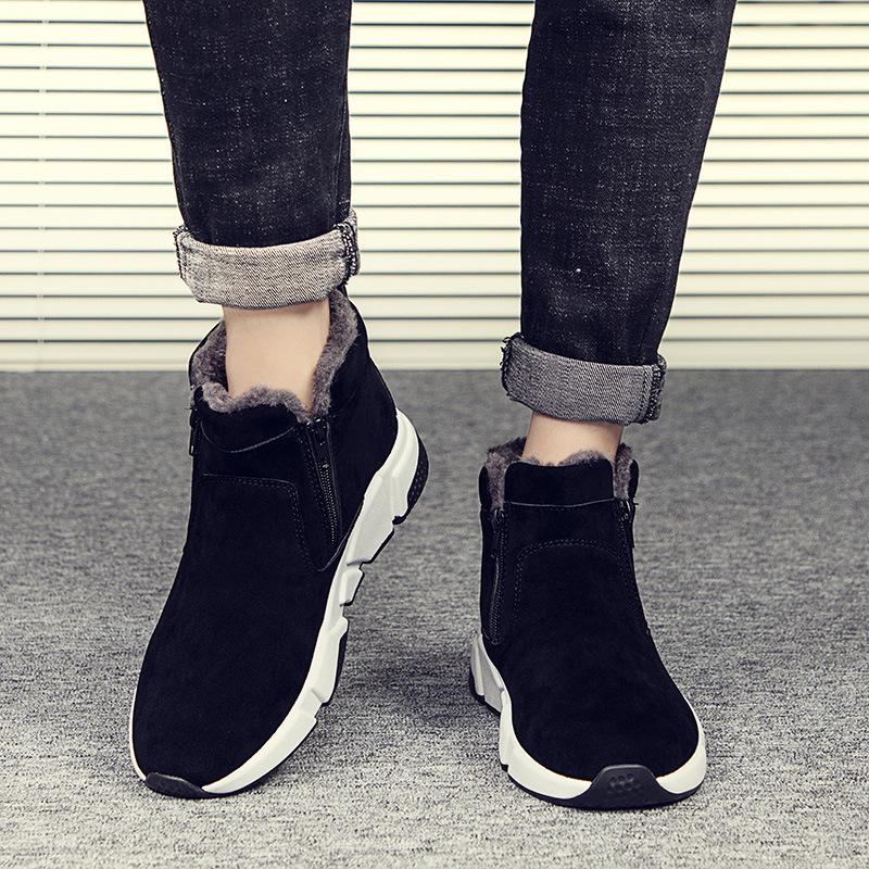 Зимние мужские модные кроссовки из коровьей замши — фото 6