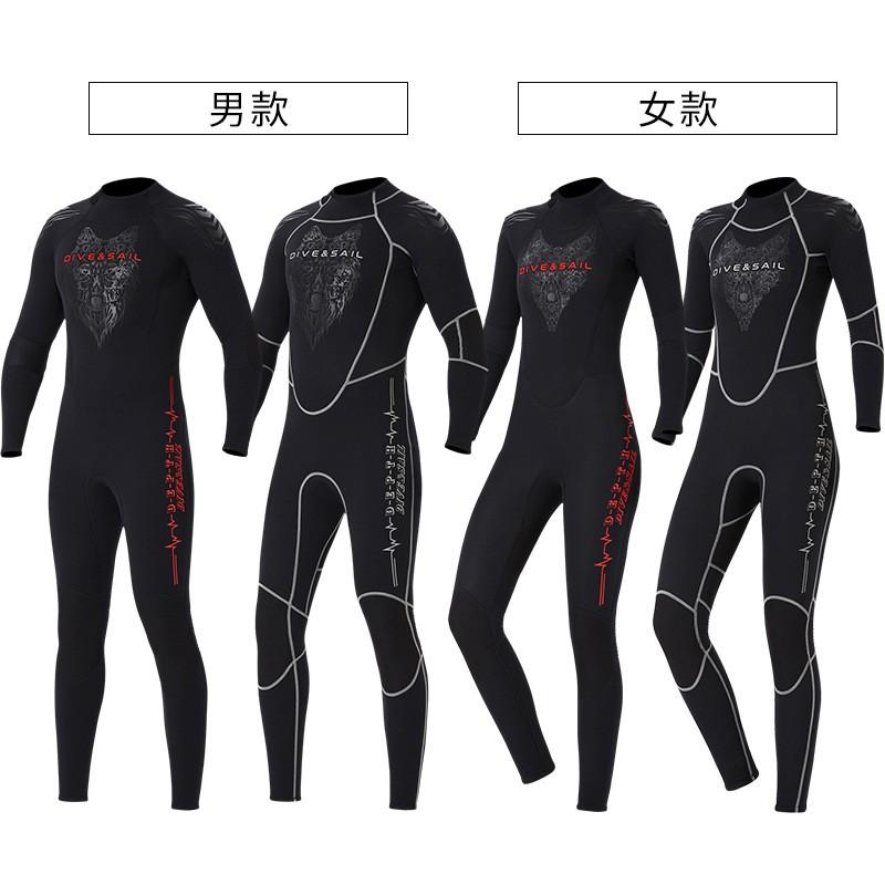 3mm Full Body Wetsuit Men Women Diving Surfing Snorkeling Winter Swimming Thermal Neoprene Dive Suit
