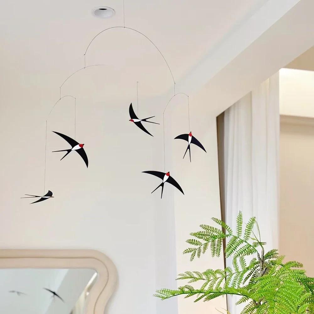Balance Swallow Home Ambient Sensation Hanging Crib Hanging Decorative Silent Wind Chimes Balcony Garden Decorative Items