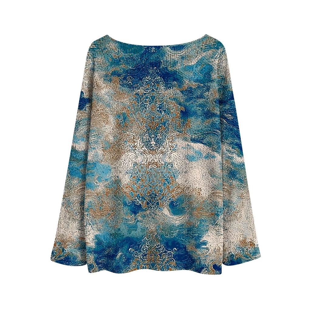 Dámský lehký svetr s kulatým výstřihem, ležérní pletený pulovr s dlouhým rukávem