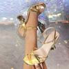 Fashion Liyke Summer Fashion Gold Strange High Heels Gladiator Sandals Women Square Toe Buckle Strap Ladies Party Dress Shoes Size 36-42