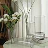 Shatterproof Acrylic Cylinder Vase Modern Hydroponic Flower Pot Decorative Bottles  Wedding Decor