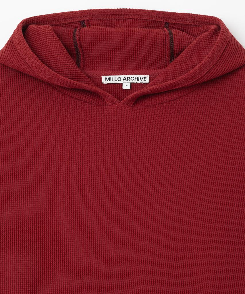 MILLO ARCHIVE Object Stitch Long Sleeve Hoodie [Burgundy]