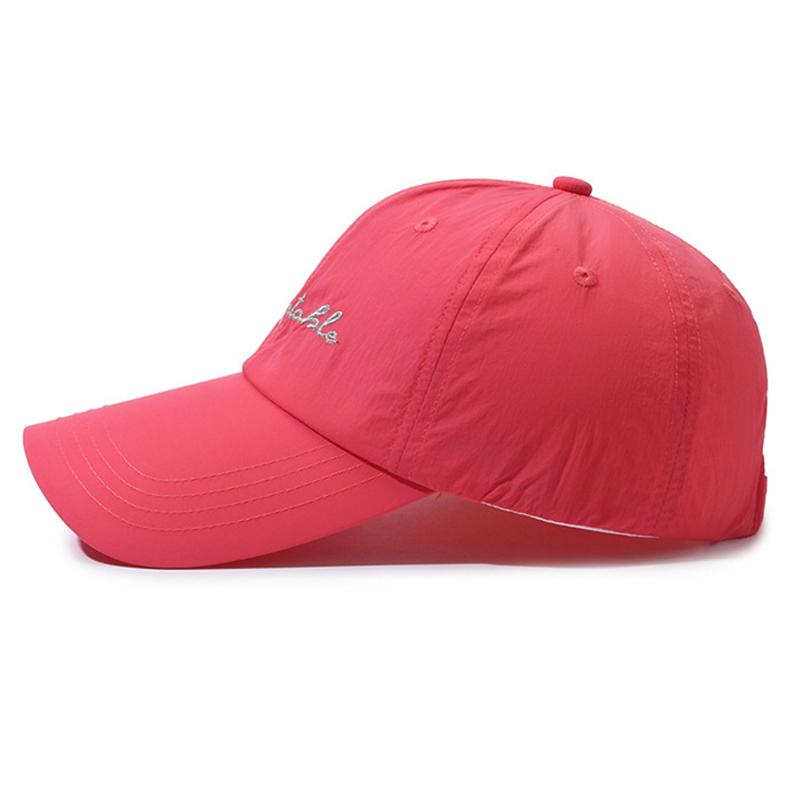Spring Summer Thin Quick-Drying Candy Colored Baseball Cap Female Letter Sunshade Cap