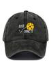 Men's and women's love printed retro baseball cap, old washed sunshade sunscreen adjustable cap