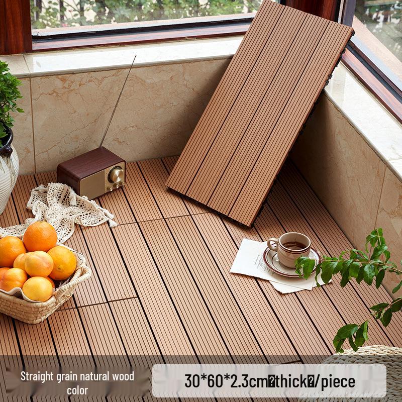 Anti-Corrosion Interlocking Wood-Plastic Outdoor Flooring for Balcony, Terrace, and Courtyard Renovation