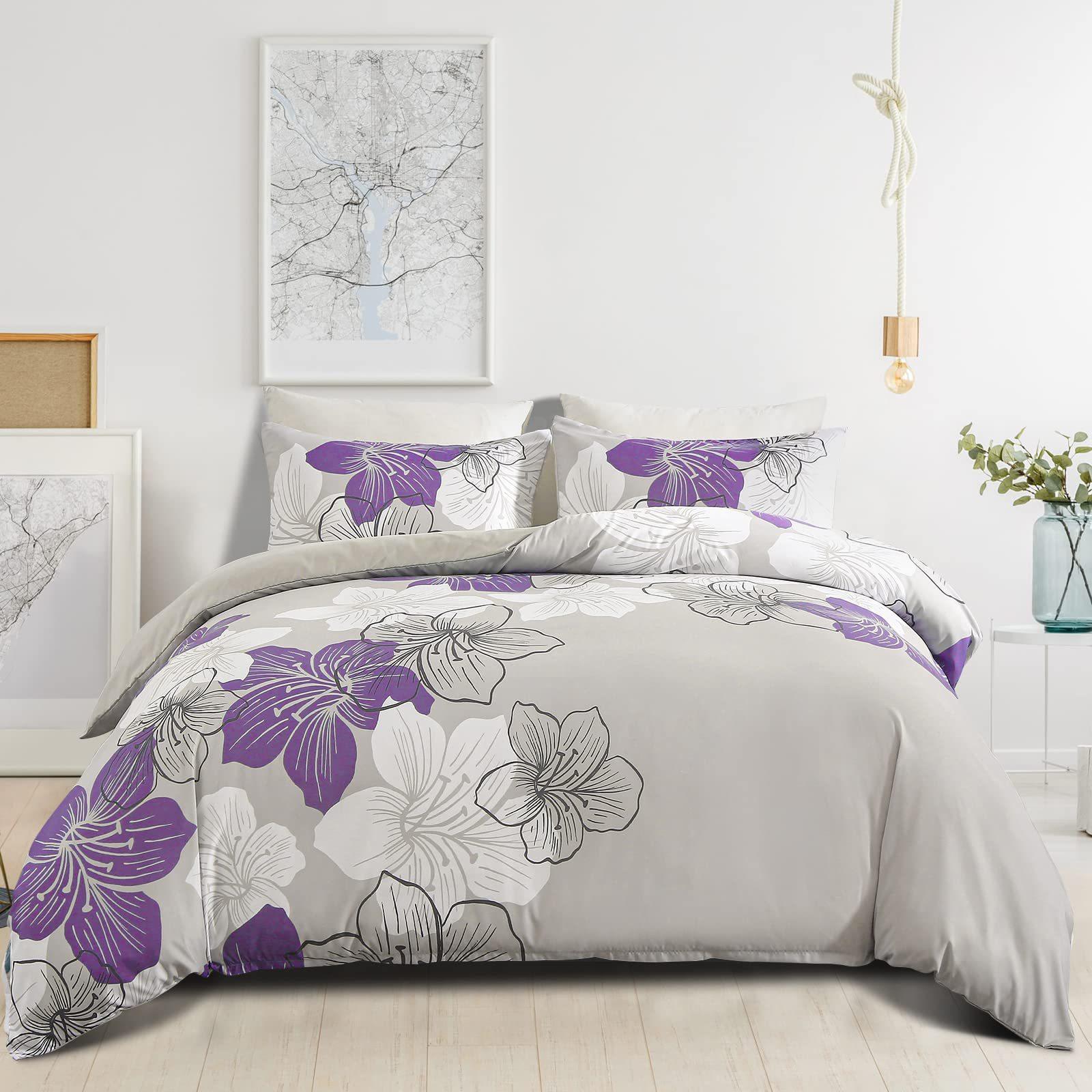 

Floral Pattern Breathable Bedding Three-Piece Quilt Cover EU single 135*200