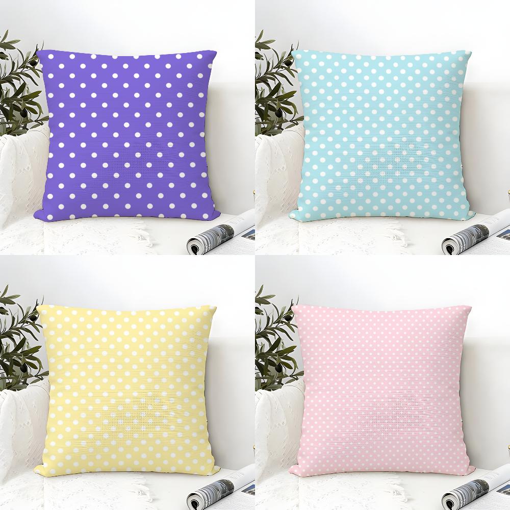 Classic Retro Polka Dots Pillow Case Linen Pillow Case Sofa Home Decor Cushion Cover Cushion Cove