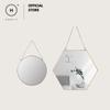 Keii Gold Rim Hanging Wall Mirror (Hexagon / Round Shape/ 3 Different Sizes)