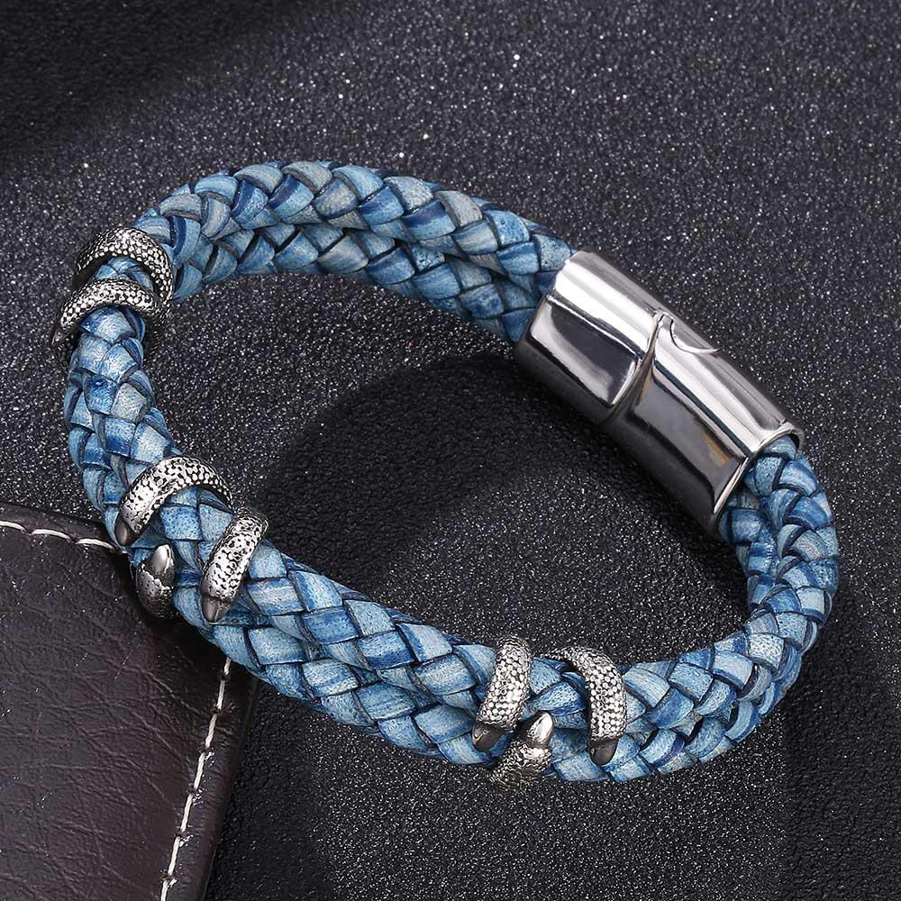 Europe, America, Retro Leather Woven Bracelet Personalized Minions Leather Bracelet 2026 16.5CM