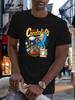Summer Graphic T-shirt - Cornholio's Cartoon Print with "True Joy" Design