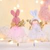 Yousheng Christmas Pendant Rabbit Angel Doll Wearing Mesh Yarn Dress Decorative Ornament Christmas Celebration Decor