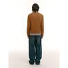 Saendeusaundeu (Unisex) Layered Wool Blend Sweater Yellowish Brown
