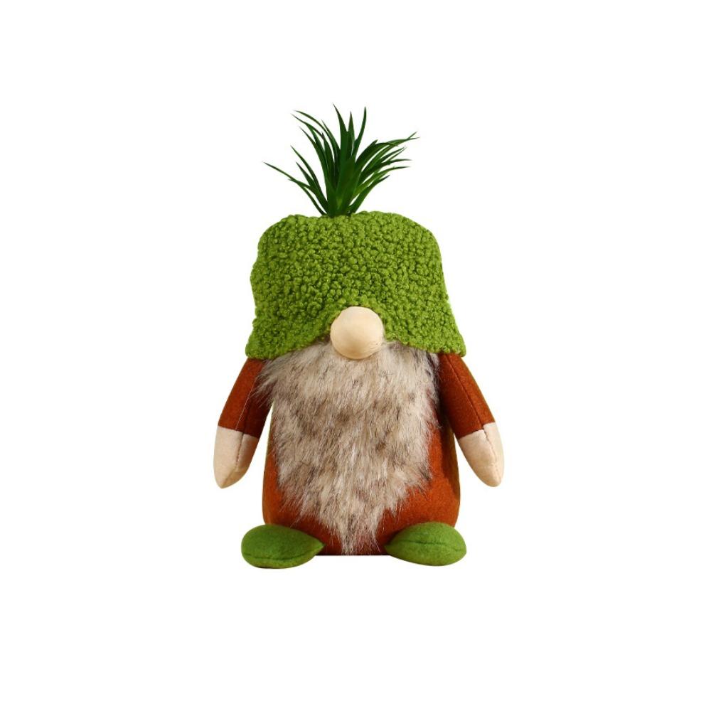 

Green Faceless Dolls Cartoon Dwarf Doll Creative Props Succulent Gnomes Doll Window Ornaments Style A