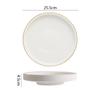 Solid Color Gold Edge Ceramic High Foot Plate Restaurant Flat Plate Dessert Dish Sushi Dish Molecular Cooking Creative Tableware