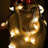 (3M 20LED) 1PC LED Ghost String Lights Festival Decoration Haunted House Party Props Mood Lighting for Indoor Outdoor Halloween Decor