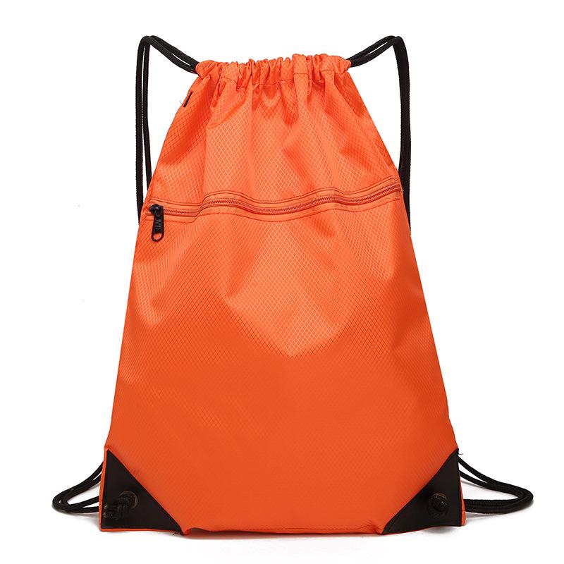 Custom Nylon Lightweight Solid Color Drawstring Sports Backpack