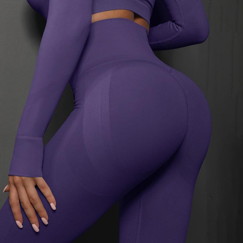 High Waist Seamless Yoga Leggings Women With Butt Lift Effect 90% Nylon 10% Spandex Tight Fit Workout Pants Running Gym