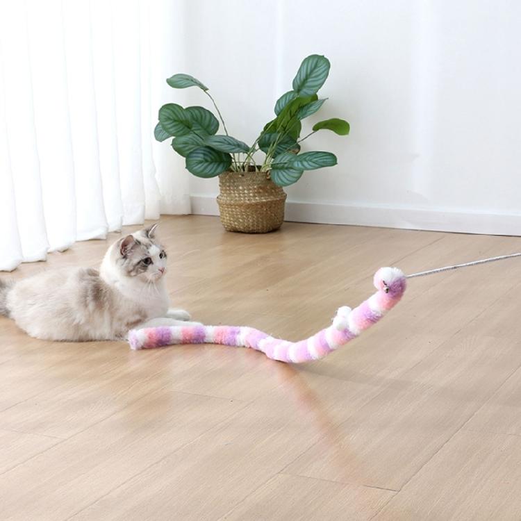 Cat Toy Teaser Wand with Bell Plush Toy Gift for Kitten Playing Exercising