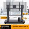 Mobile Floor TV Stand with Vertical Bracket and Wheels
