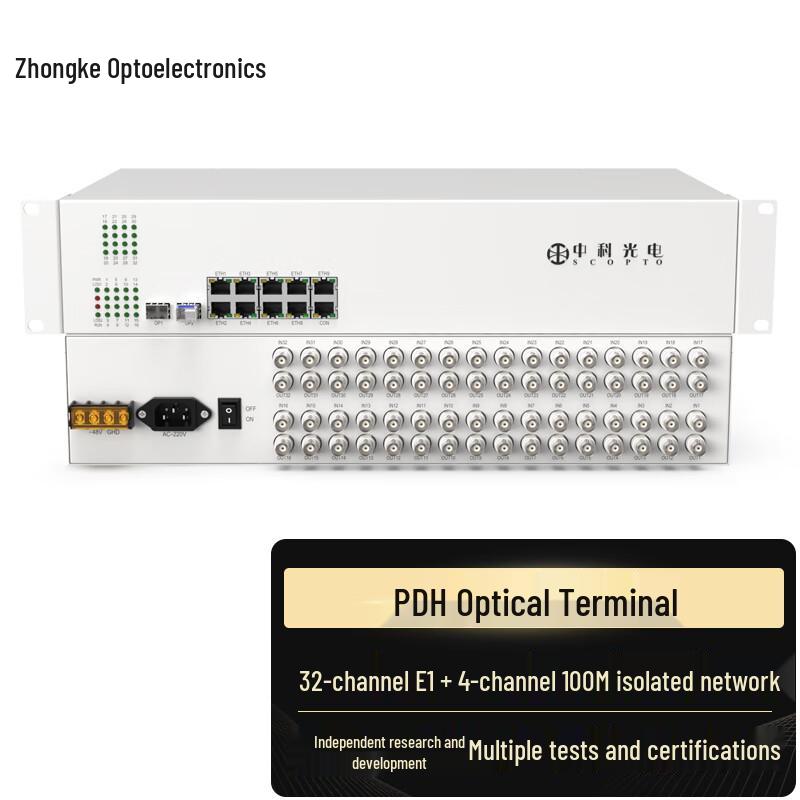 Zhongke Optoelectronics PDH Optical Transceiver with Ethernet Isolation