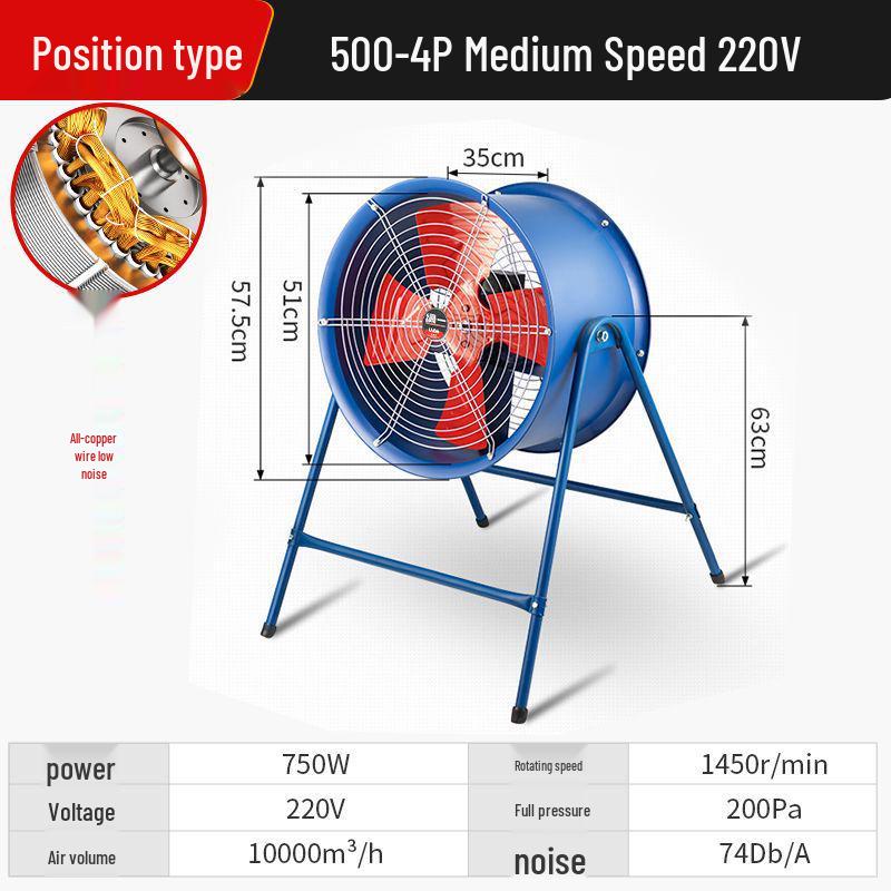 High Power Industrial SF Axial Exhaust Fan 220V/380V for Duct Ventilation & Kitchen Smoke Extraction