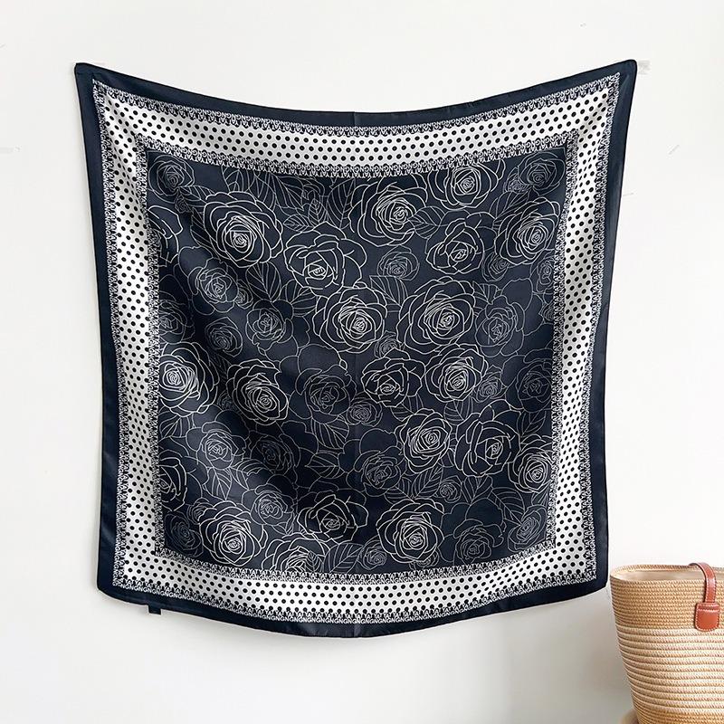 Korean Style Thin Camellia Printed Scarf Summer Fashion Women S Neck Scarf