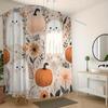 1Pc Halloween Ghost And Pumpkin Pattern Shower Curtain, Polyester Fabric, Machine Washable, Suitable For Bathroom Decoration