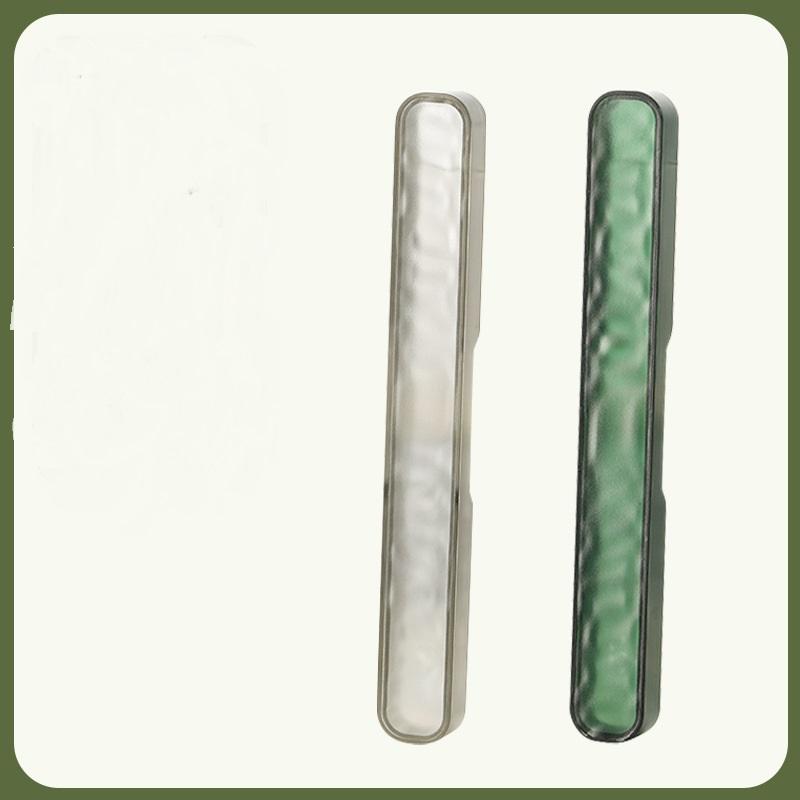 

Компактный футляр для зубной щетки с эффектом водной ряби для деловых поездок, легко переносимый контейнер для хранения с крышкой для слива и хранения