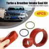 4PCS Turbo & Breather Intake Seal Kit & Black Green O Rings For Mercedes OM642 A0179973545 A0149976445 A6420940080