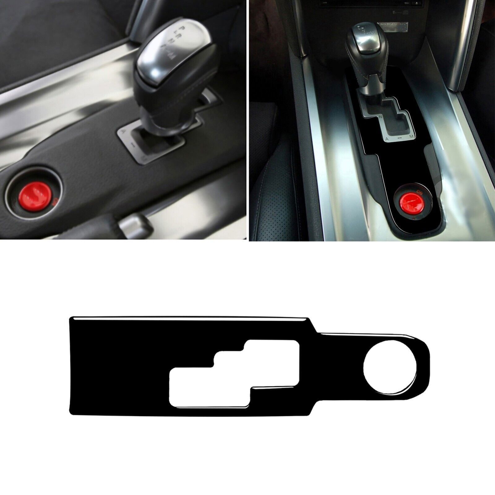 Piano Black Inner Gear Shift Box Panel Cover Trim For Nissan GT-R R35 2008-2016