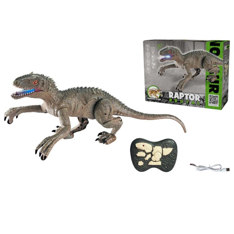 

Дистанционное управление Игрушка Динозавр Реалистичный Ти-рекс Светодиодная подсветка Ходьба Рев Подарок для мальчиков серый