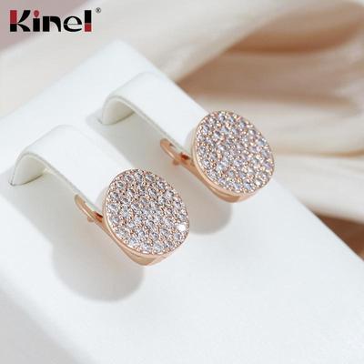 Kinel Shiny Natural Zircon Earrings For Women Cute Jewelry Gift