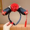 Flower Hanfu Headband Bow Ancient Style Hair Hoop Traditional Chinese Style Headwear  Children