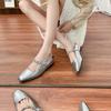 Grape mother wears half-drag Muller single shoes outside, women's back empty small man inner height increase casual women's shoes 2025 Korean version