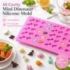DIY Dinosaur Chocolate Mold 48 Cavity Jelly Fondant Mold Flexible Silicone Mold  Pastry Making