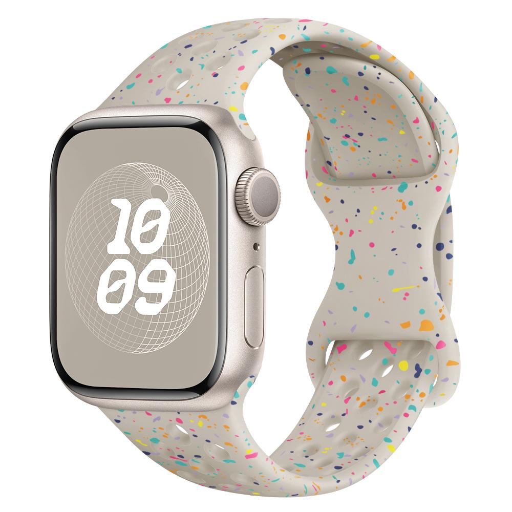 Original Silikonarmband für Apple Watch Band 44mm 45 46 40 41 38 42mm Armband Atmungsaktiv iwatch Serie 10 9 8 SE 7 6 Ultra 2 49mm