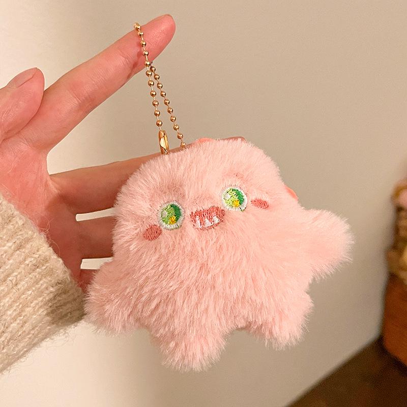 Cartoon Plush Monster Doll Keychain - Cute Prank Accessory & Small Gift