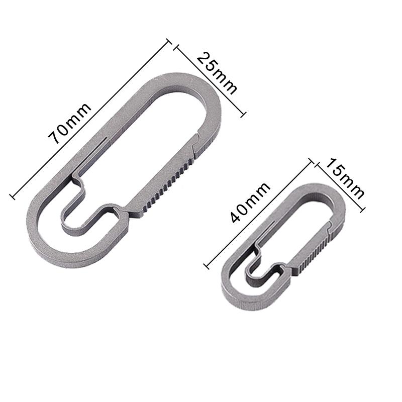 Titanium Alloy Keychain EDC Carabiner Metal Fast Buckle Key Holder Lightweight Keychain Equipment Maximum Weight 25KG