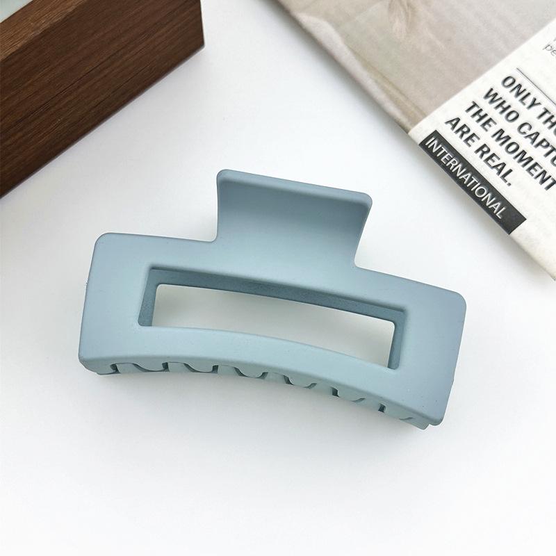 Korean High-end Frosted Grip Women's Shark Hair Clip - Solid Color, Large Size