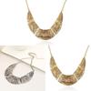 Vintage Palace Style Metal Bib Necklace With Geometric Design For Retro Fashion Enthusiasts