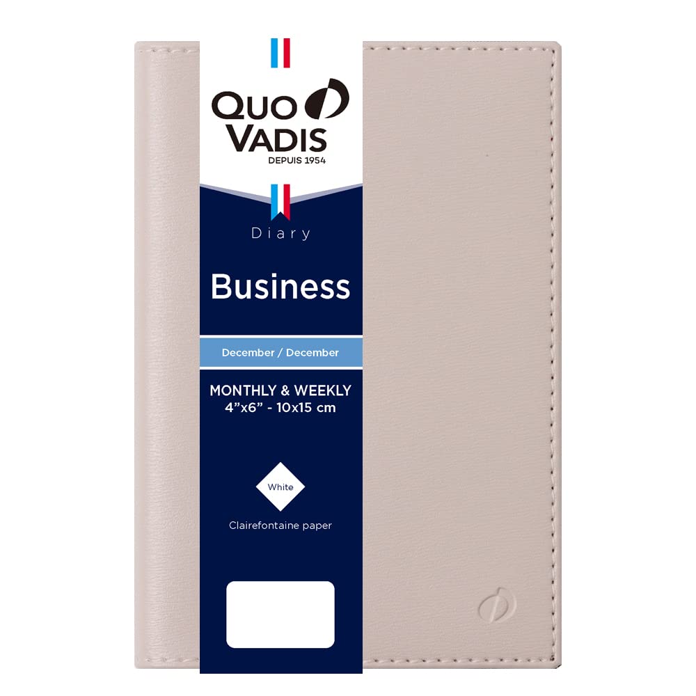 

QUOVADIS 2026 Business/SOHO Weekly Vertical Diary 10x15cm Pink Beige qv00405pb