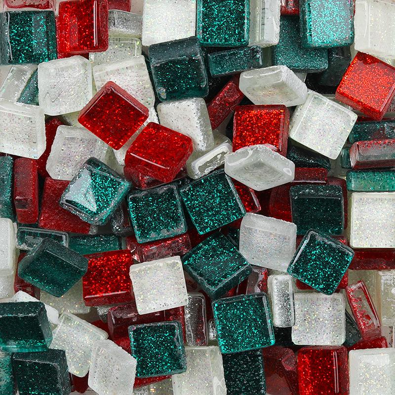 100g Diy Mix Color Glitter Glass Mosaic Stones Mosaic Tiles Glass Pebbles Crafts Material Puzzle For Diy Mosaic Making  Arte