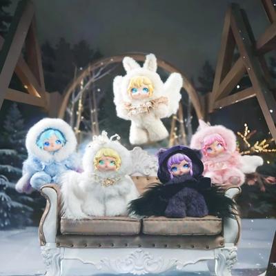 Dumia Snow Trail Secret Language Series Blind Box Lovely Vinyl Plush Doll Skeleton Movable Angel Girl Birthday Gift