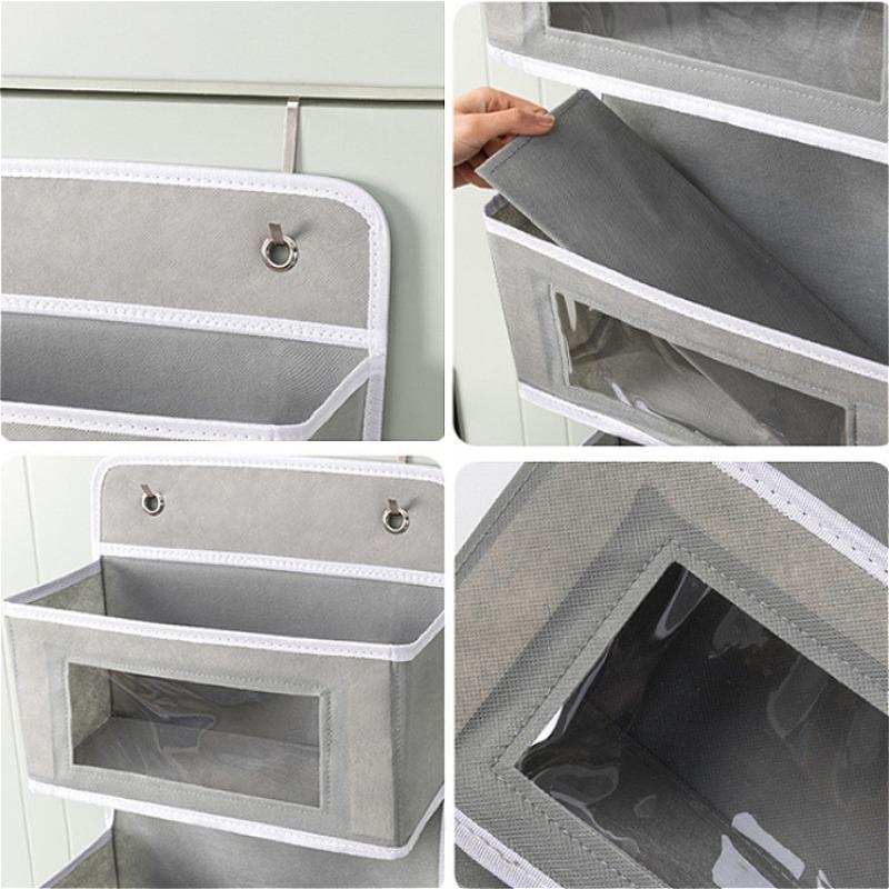 5/4/2-Shelf Hanging Storage Organizer - Behind Door, Anti-Tilt, 5 Large Capacity Pockets, Suitable for Bedroom, Bathroom