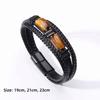 Hand-woven Leather Bracelet Magnetic Buckle Men's Bracelet Bulk Order Braided Leather Bracelet  Men