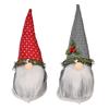Cozy Plush Christmas Gnome With Gray Rudolph Design Perfect For Holiday Home Accents
